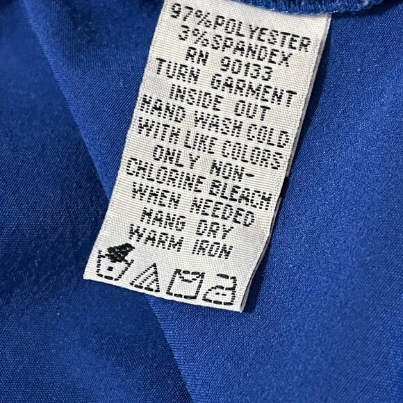 Bob Mackie Scoopneck Tank Top with Princess Seaming Size Large Cobalt Blue - Picture 4 of 5